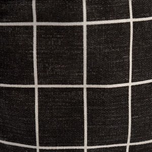 Кашпо текстильное Этель &quot;Клетка&quot;, цв. чёрный, 18х15х18 см