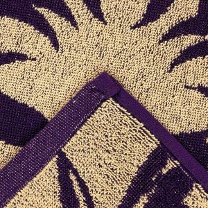 Полотенце махровое Этель "Лев" фиолетовый, 67х130 см, 100% хлопок, 420гр/м2