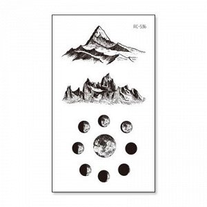 TTRC-536 Набор временных татуировок Гора и фазы луны, 10,5х6см