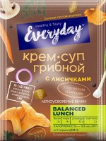 Крем-суп EVERYDAY грибной лисички/пшенич.сух п/п 25г 15шт*6  (1х90)(#6) РОССИЯ (шк 7920)