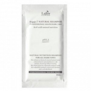 Lador Органический шампунь с эфирными маслами в пробнике / Triplex Natural Shampoo, 10 мл