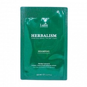 Lador Шампунь для волос успокаивающий в пробнике Herbalism Shampoo Pouch, 10 мл