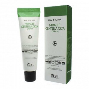 Ekel cosmetics Ekel Крем для проблемной кожи лица с кислотами Centella Cica Cream AHA, BHA, PHA, 50 мл