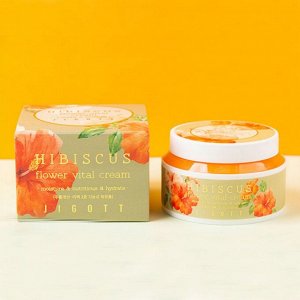 Jigott Крем для лица с экстрактом гибискуса / Hibiscus Flower Vital Cream, 100 мл