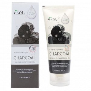 Ekel Пилинг-гель для лица с древесным углём / Natural Peeling Gel Charcoal, 100 мл