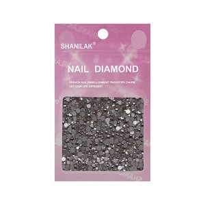 Nail Art Стразы для ногтей микс размеров, серебристый