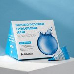 Содовый скраб для очистки пор с гиалуроновой кислотой FARM STАY BAKING POWDER HYALURONIC ACID PORE SCRUB