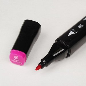 Набор маркеров Superior Tinge MS-818, профессиональные, двусторонние, чёрный корпус, 12 штук,12 цветов
