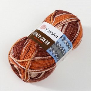 Пряжа "Crazy color" 25% шерсть, 75% акрил 260м/100гр (138 принт)