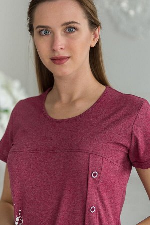 Туника женская из кулирки Флоранс бордо