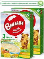 Каша мол. Винни 3 злака с манго и банан от 6м. 200 г к/к (1*12) (#10) Россия (шк 4879)