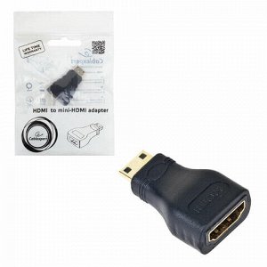 Переходник HDMI-miniHDMI, CABLEXPERT, F-M, черный, A-HDMI-FC