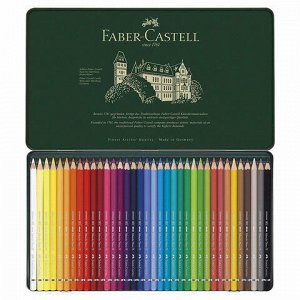 Карандаши цветные акварельные художественные FABER-CASTELL "Albrecht Durer", 36 цветов, металлическая коробка, 117536