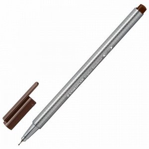 Ручка капиллярная (линер) STAEDTLER "Triplus Fineliner", ТАБАК, трехгранная, линия письма 0,3 мм, 334-77