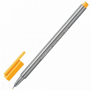 Ручка капиллярная (линер) STAEDTLER "Triplus Fineliner", НЕОНОВАЯ ОРАНЖЕВАЯ, трехгранная, линия письма 0,3 мм, 334-401
