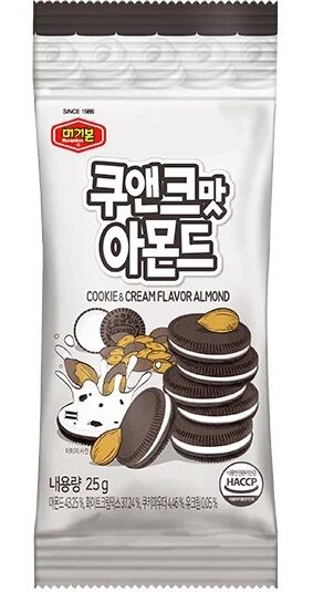 Миндаль обжаренный со вкусом печенья и сливок "Cookie&Cream Flavor Almond" 25г  /НОВИНКА!!!/