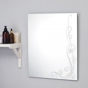 Зеркало, настенное, с пескоструйной графикой, 50x60 см