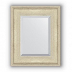 Зеркало с фацетом в багетной раме - травленое серебро 95 мм, 48 х 58 см, Evoform