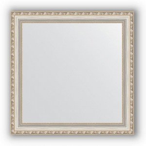 Зеркало в багетной раме - версаль серебро 64 мм, 65 х 65 см, Evoform