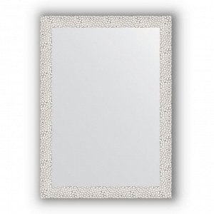 Зеркало в багетной раме - чеканка белая 46 мм, 51 х 71 см, Evoform