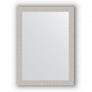 Зеркало в багетной раме - мозаика хром 46 мм, 51 х 71 см, Evoform