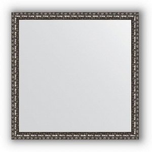 Зеркало в багетной раме - чернёное серебро 38 мм, 60 х 60 см, Evoform