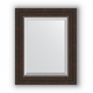 Зеркало с фацетом в багетной раме - палисандр 62 мм, 41 х 51 см, Evoform