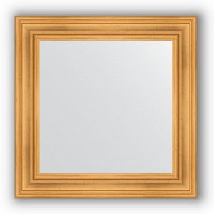Зеркало в багетной раме - травленое золото 99 мм, 72 х 72 см, Evoform