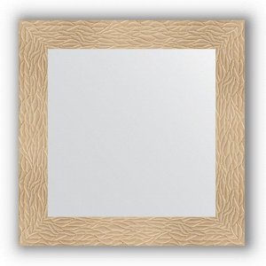 Зеркало в багетной раме - золотые дюны 90 мм, 70 х 70 см, Evoform