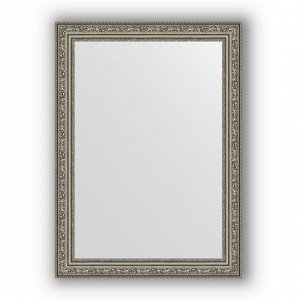 Зеркало в багетной раме - виньетка состаренное серебро 56 мм, 54 х 74 см, Evoform