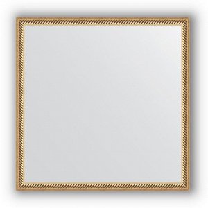 Зеркало в багетной раме - витое золото 28 мм, 58 х 58 см, Evoform