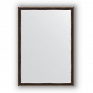 Зеркало в багетной раме - витой махагон 28 мм, 48 х 68 см, Evoform