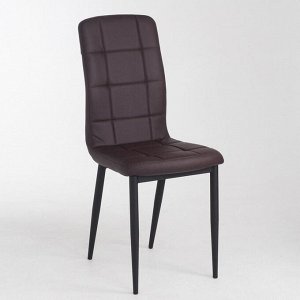 Стул для кухни «Клик Мебель. Квадро», искусственная кожа, цвет чёрный/AERO венге