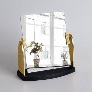 Зеркало настольное, зеркальная поверхность 15 × 17,5 см, цвет золотистый