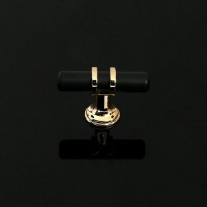 Ручка кнопка CAPPIO, d=12, цвет черный с золотом