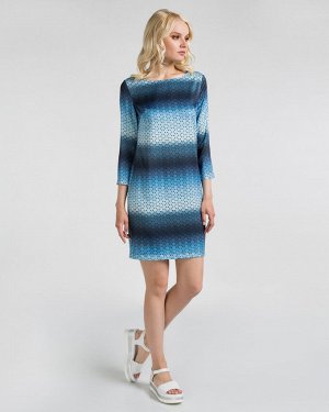 Платье жен. (006228) серо-синий
