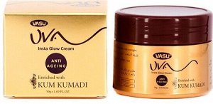 Крем Кумкумади Insta Glow Cream, Омолаживающий аюрведический Vasu