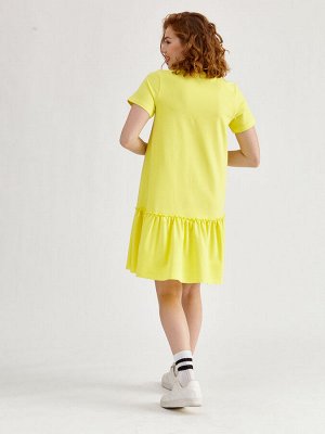 Платье кулирка od-633-1 светло-желтое