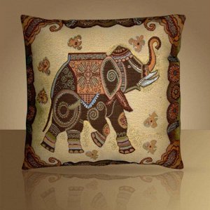 Чехол декоративный "Индийский слон" 50*50 на молнии