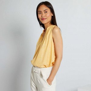 Блузка из легкой ткани - желтый