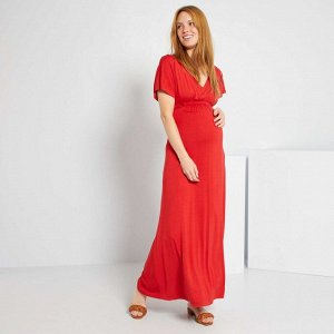 Легкое платье для будущих мам - красный