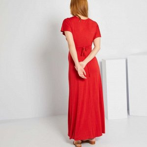 Легкое платье для будущих мам - красный