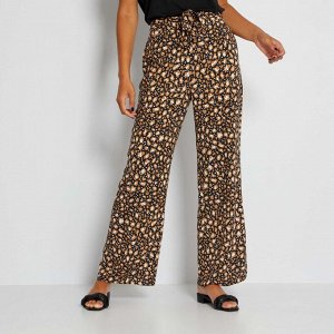 Легкие брюки с леопардовым узором - сафари