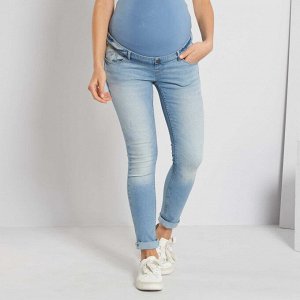 Узкие джинсы длиной L30 для беременных - голубой