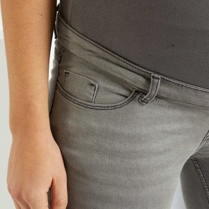 Узкие джинсы длиной L30 для беременных - серый