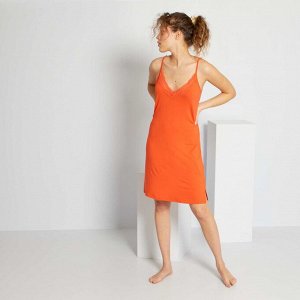 Легкая ночная рубашка - оранжевый