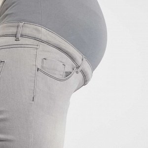 Облегающие джинсы для беременных - серый
