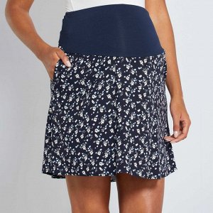 Короткая юбка для будущих мам - голубой