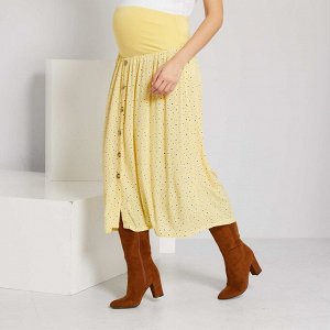 Длинная юбка для будущих мам - желтый