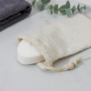 Мочалка-мешочек из сизаля Доляна, для вкладывания мыла, 10x17 см